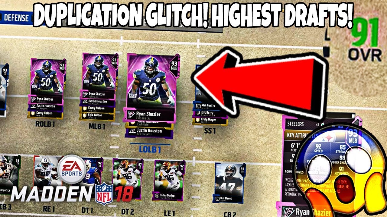DUPLICATE PLAYER GLITCH IN MUT DRAFT! HIGHEST DRAFT ON YOUTUBE! Madden 18 Ultimate Team