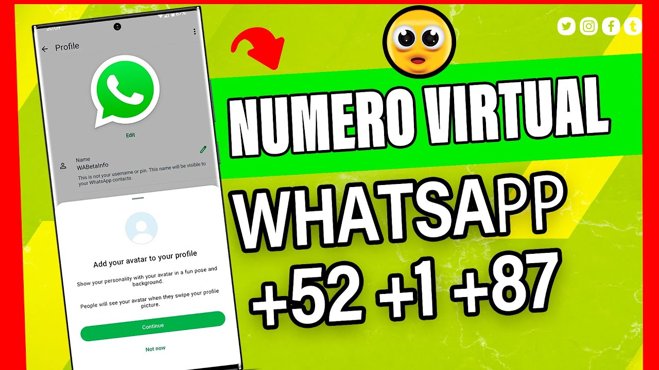 Crear NUMERO VIRTUAL Para REGISTRARME en Whatstapp desde el Celular 2026 // CUALQUIER PAIS