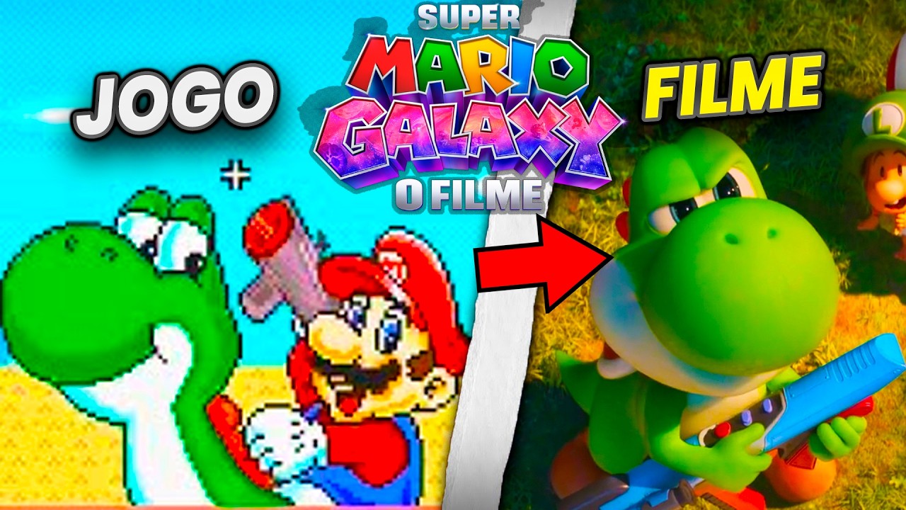 Yoshi no Trailer de Super Mario Galaxy - Todas as Referencia no TRAILER do Filme do Mario