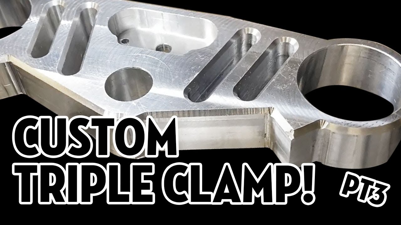 Billet aluminum Ducati Supersport triple clamp pt3: Cutting radiuses on the rotary table