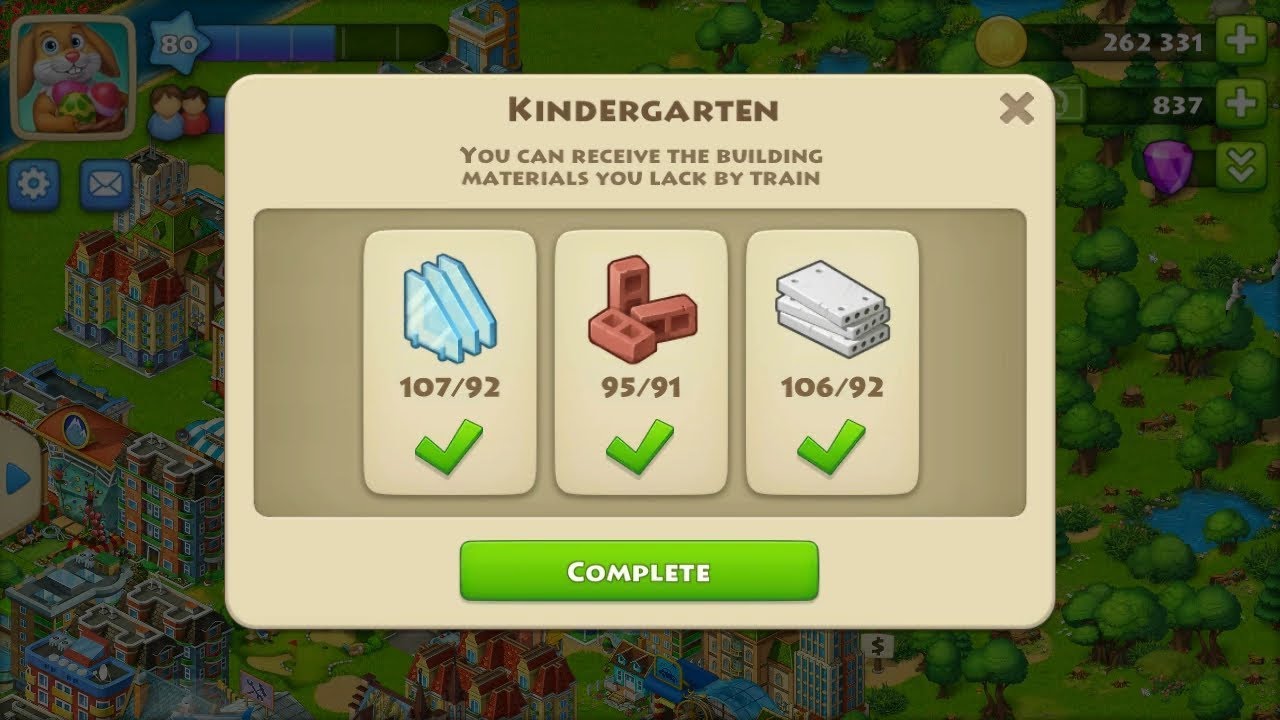TOWNSHIP ANDRIOD GAMEPLAY LEVEL 80 UNLOCKING KINDERGARTEN