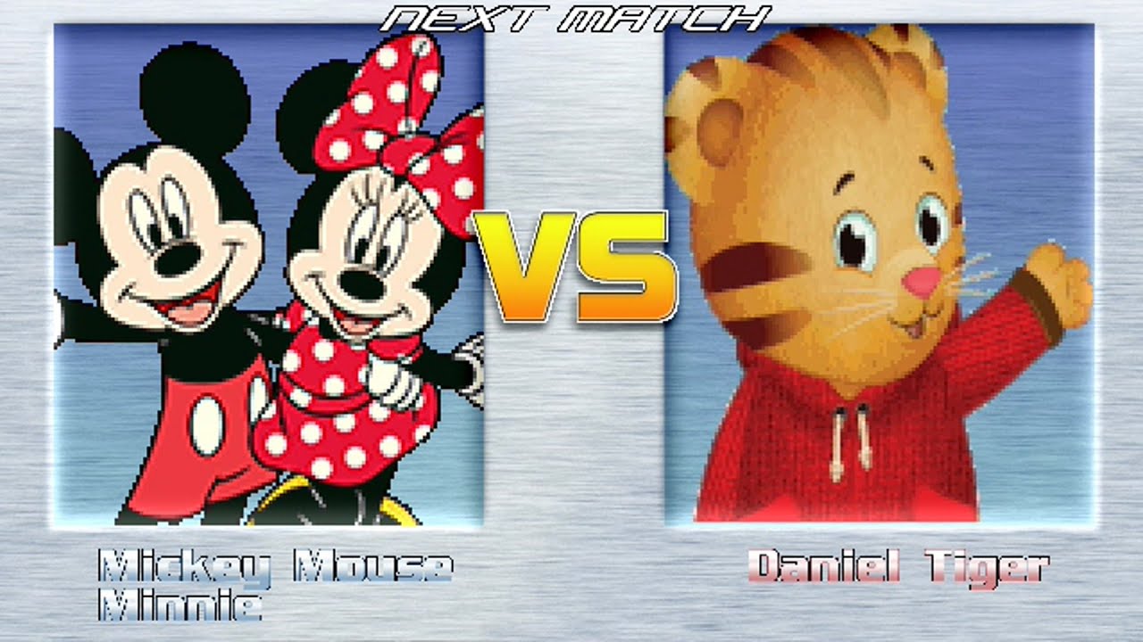 M.U.G.E.N BATTLES | Mickey Mouse/Minnie Mouse vs Daniel Tiger