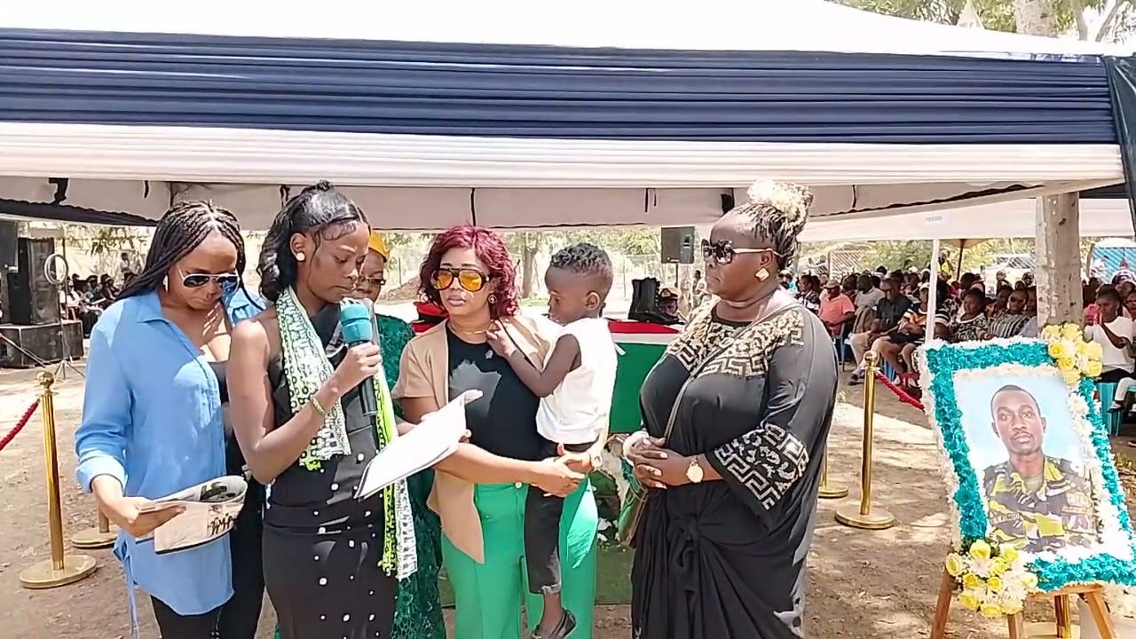 The wife of captain L.T kombo tribute,with alot of emotional and pain to say goodbye my love