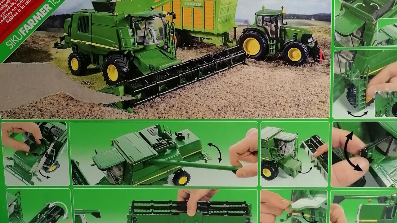 Siku 1/32 John deere t670i. Maqueta de cosechadora convertida a Rc.
