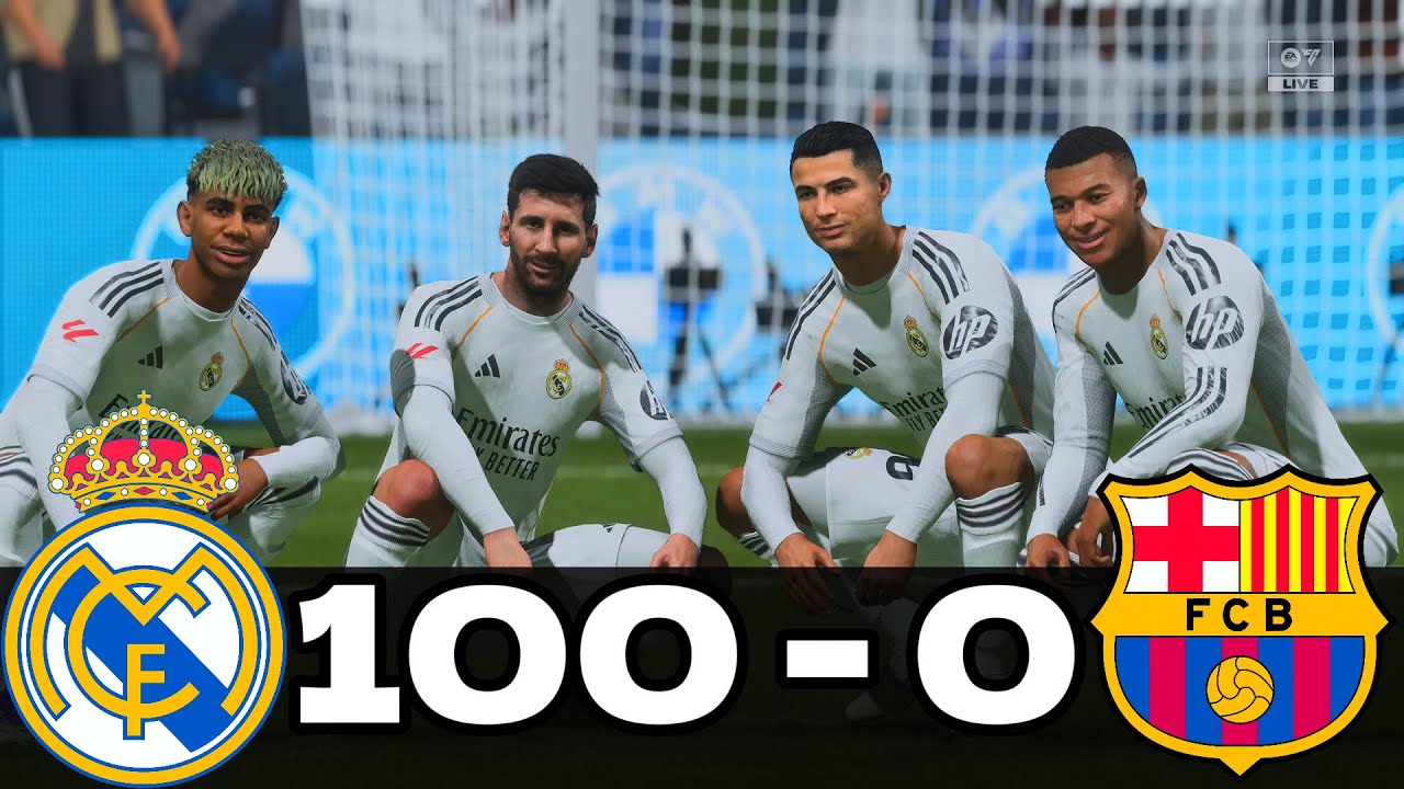 FC 25 -MESSI RONALDO NEYMAR & MBAPPE | ALL STARS | AL NASSR 100-0 MANCHESTER UNITED