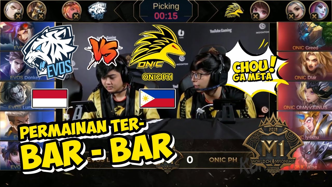 CHOU DONKEY DILEPAS?! MUSUH BERCANDA? (GAME 2) EVOS ID vs ONIC PH | M1 MLBB WORLD CHAMPIONSHIP