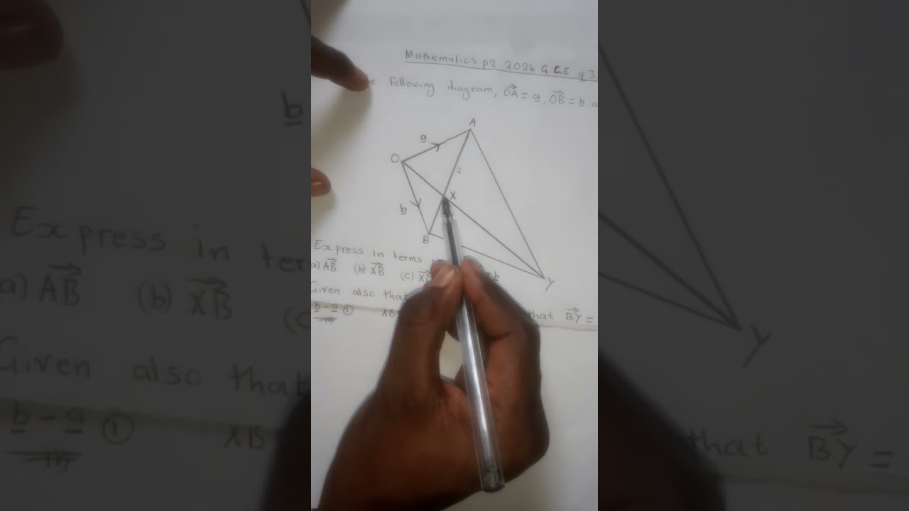 2024 maths p2 GCE question 3b (vectors)