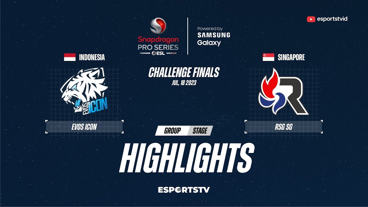 EVOS Icon vs RSG SG HIGHLIGHTS Snapdragon Pro Series S3 | RSG vs EVOS