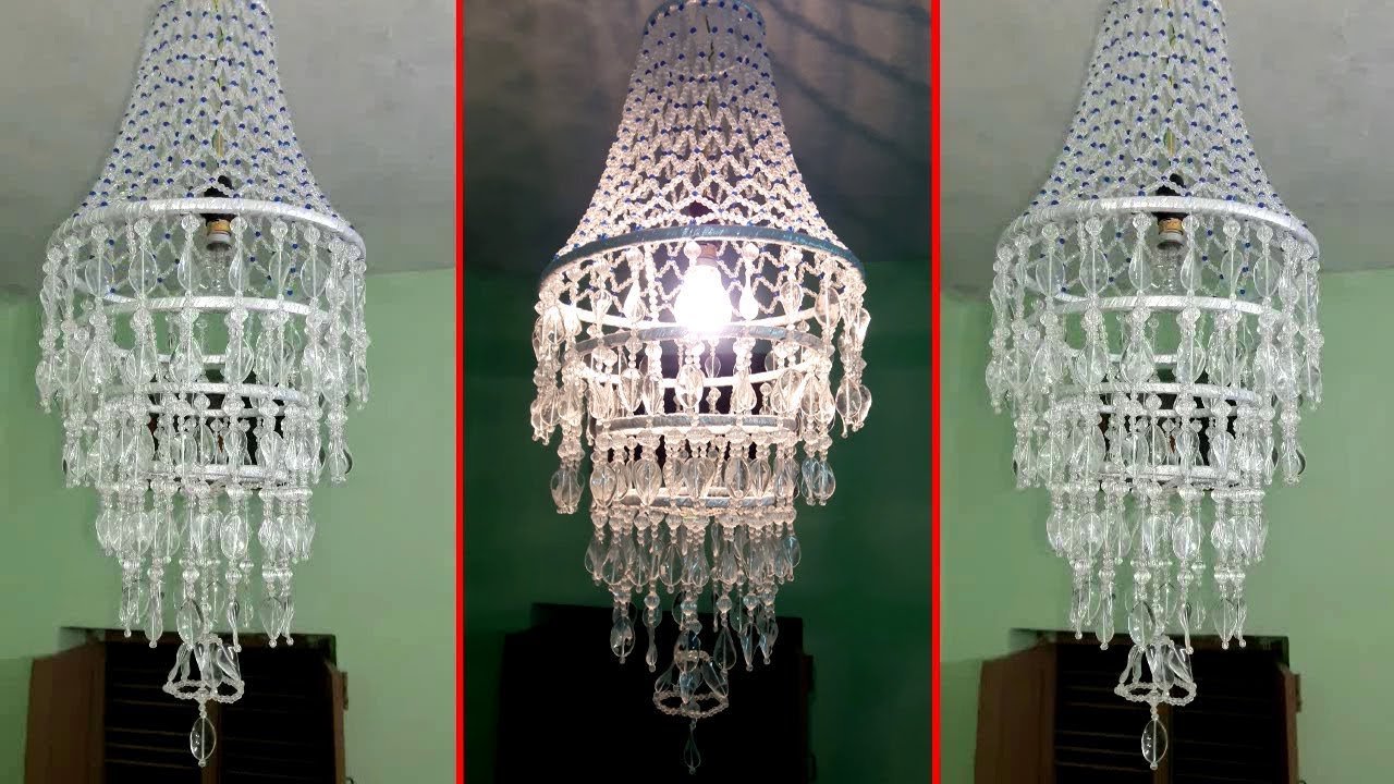 How To Make Wall Hanging Decoration | DIY Crystal Chandelier