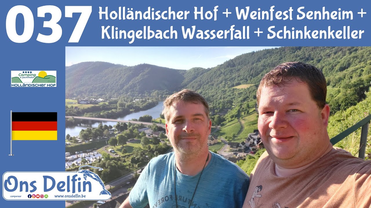 037 Camping Holländischer Hof, Weinfest Senheim, Klingelbach Wasserfall, Schinkenkeller