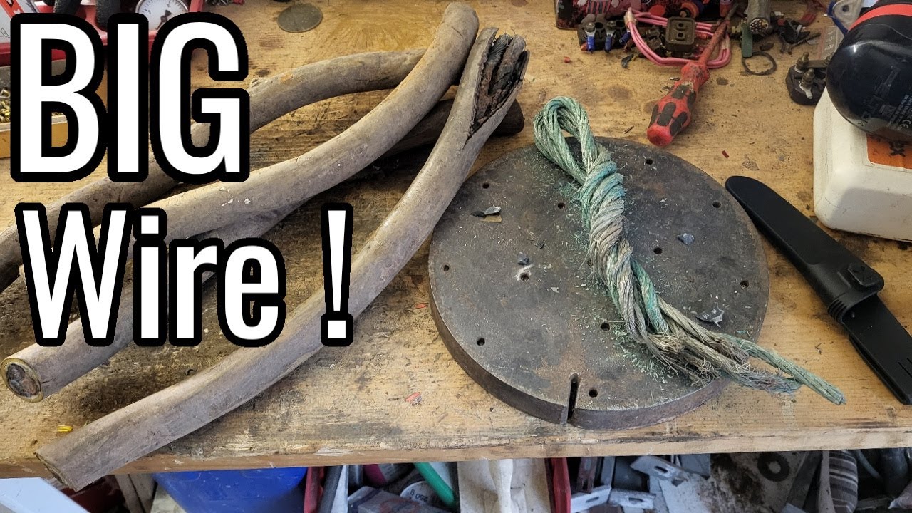 Scrapping really big copper wire ! Good money !