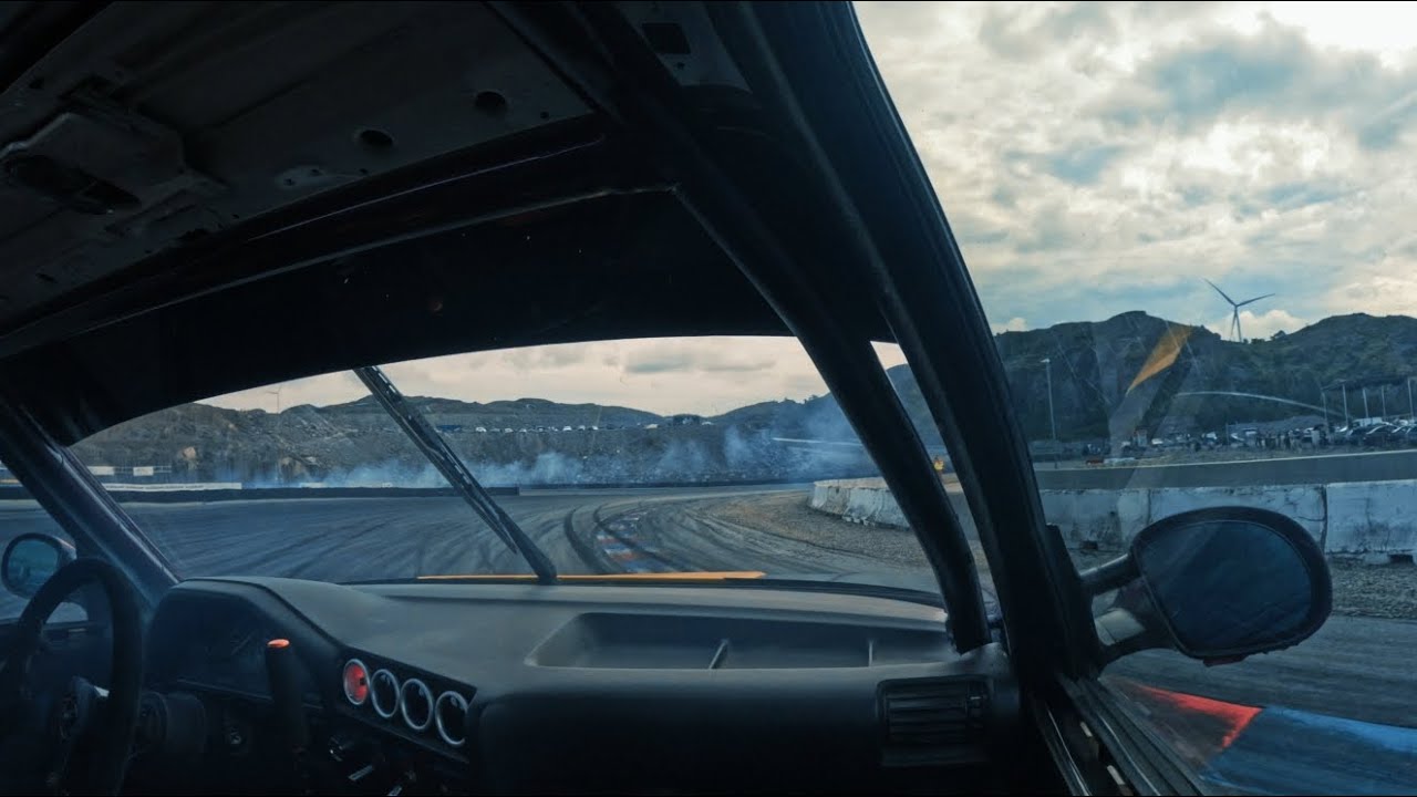 Onboard drift BMW E30 V8 |  M60B40 engine