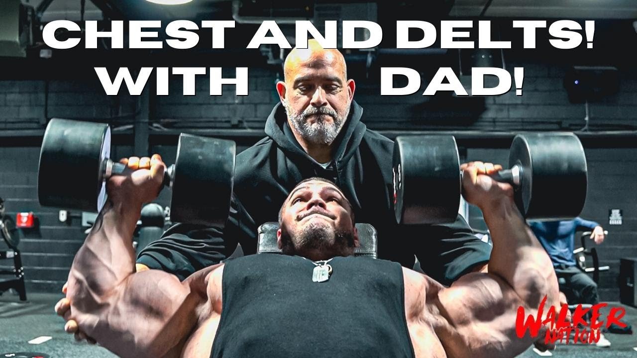 Nick Walker | HAPPY HOLIDAYS!! | CHEST AND DELTS WITH DAD!
