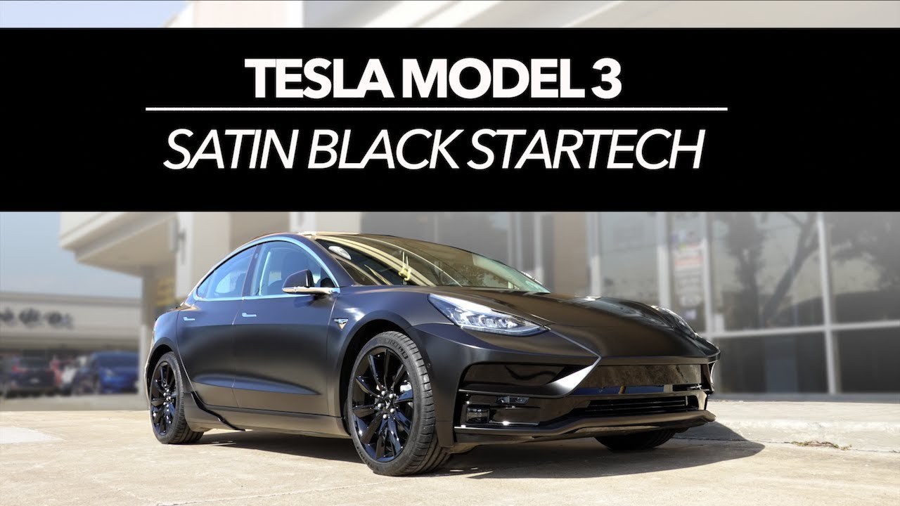 Wrapping STARTECH Tesla Model 3 in Satin Black!