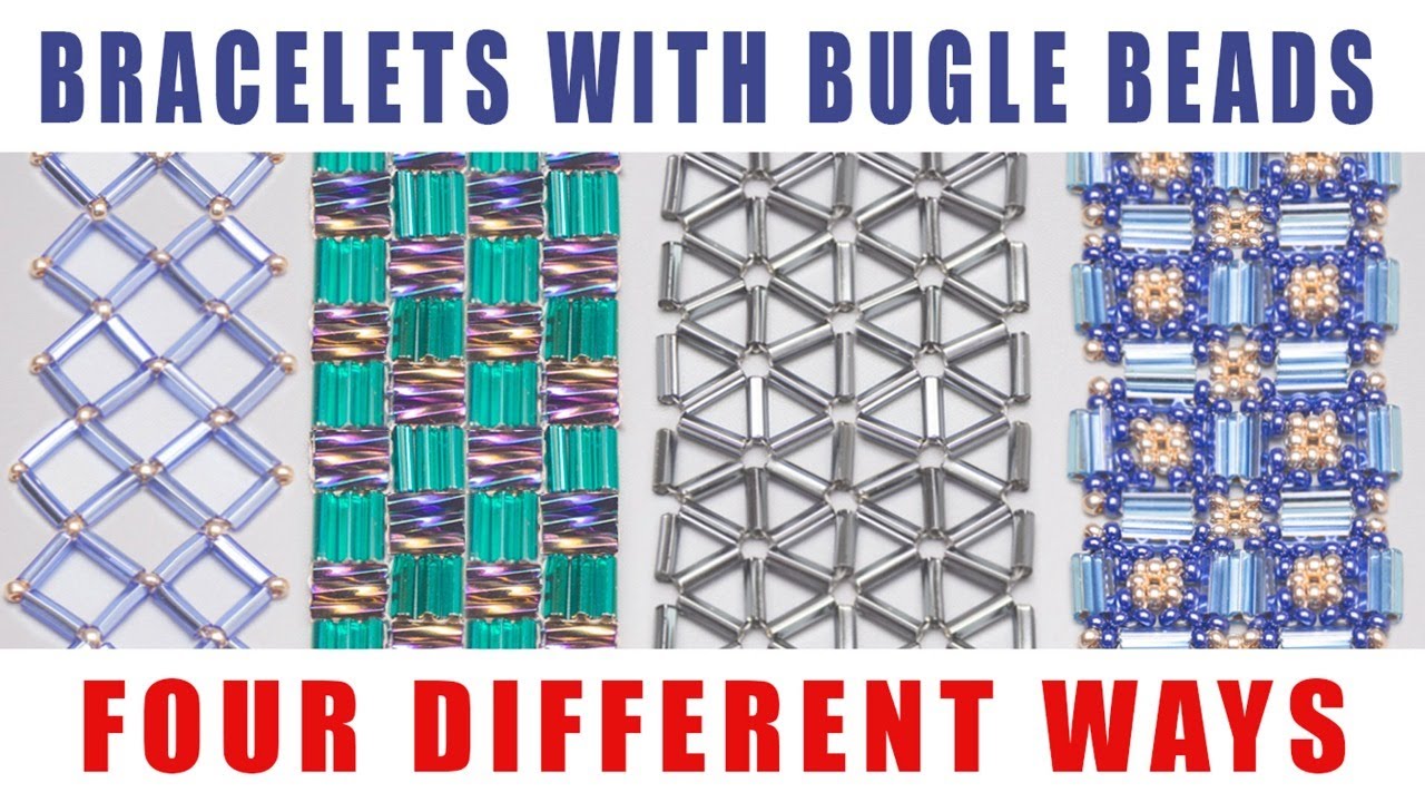 Easy Bugle Bead Bracelet Tutorial - 4 different ways!