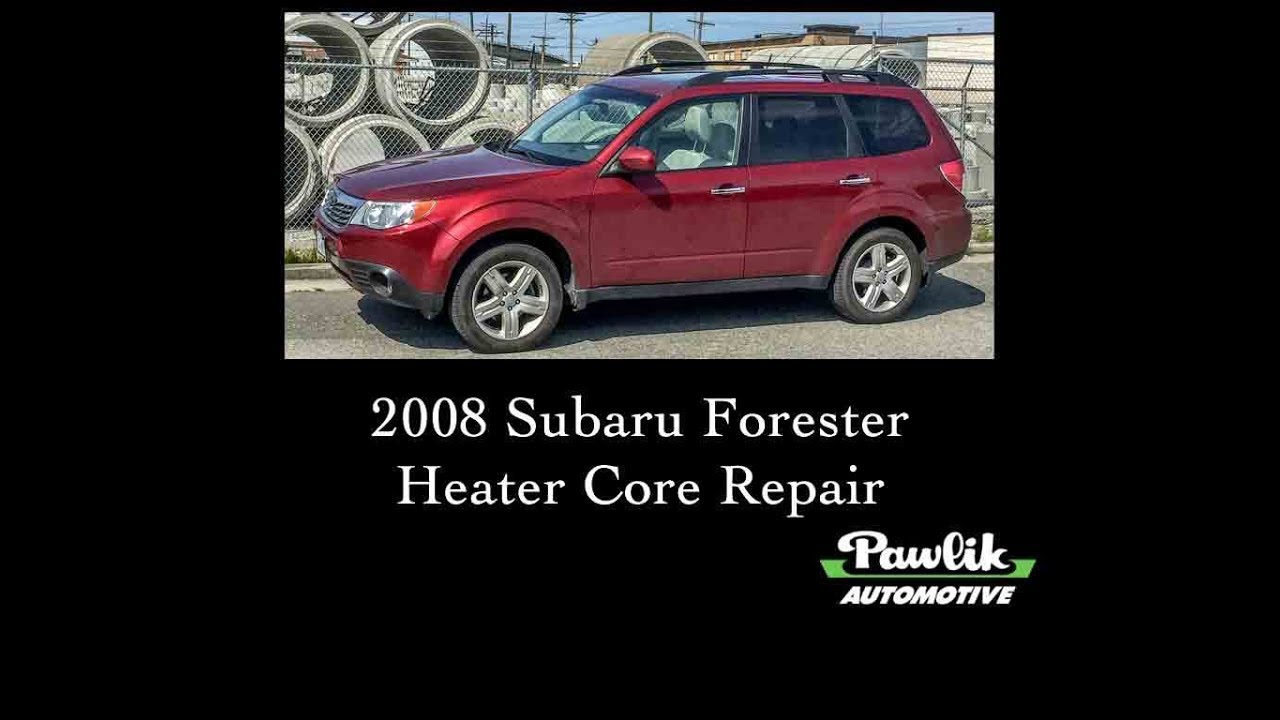 Ремонт радиатора отопителя Subaru Forester 2008 года