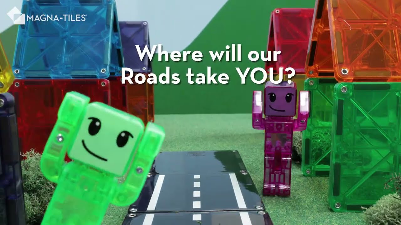 MAGNA-TILES&reg; XTRAS: Roads 12-Piece Magnetic Construction Set