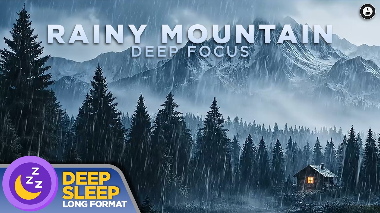 DEEP SLEEP FORMAT - Gentle Mountain Rain & Distant Thunder | Deep Sleep & Night Recovery