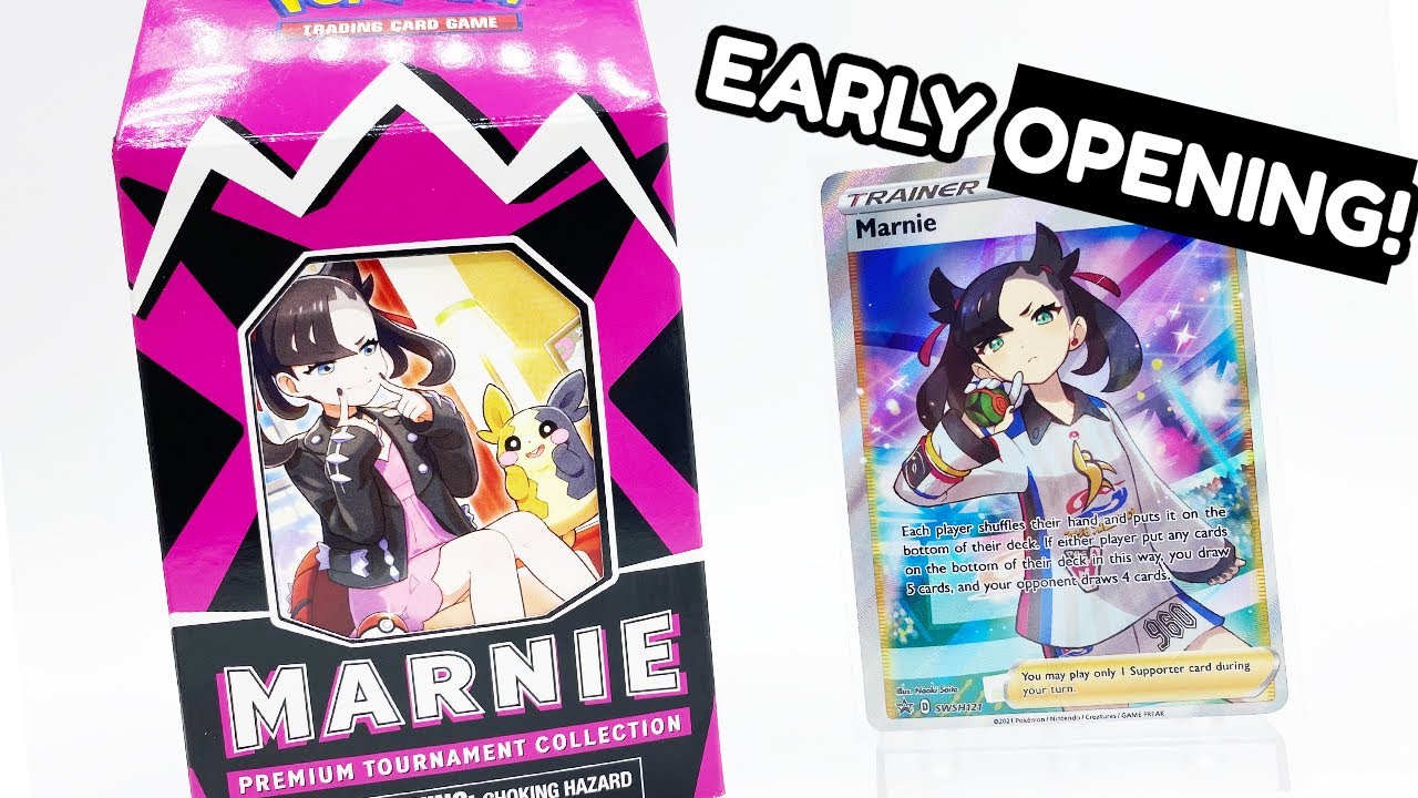 *EARLY* MARNIE PREMIUM TOURNAMENT COLLECTION BOX! (NEW Pokemon Promo Cards)