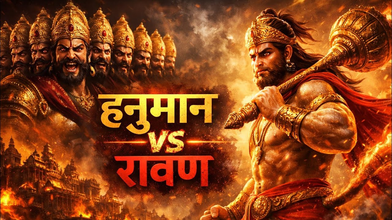 “Hanuman vs Ravana: A Fateful Encounter”⚡