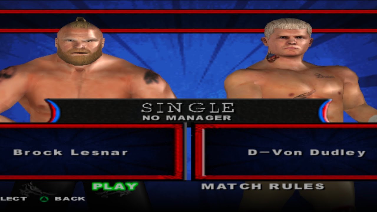Brock Lesnar vs Cody Rhodes one on one match | #wwe #smackdown #ps2 #viral #gameplay