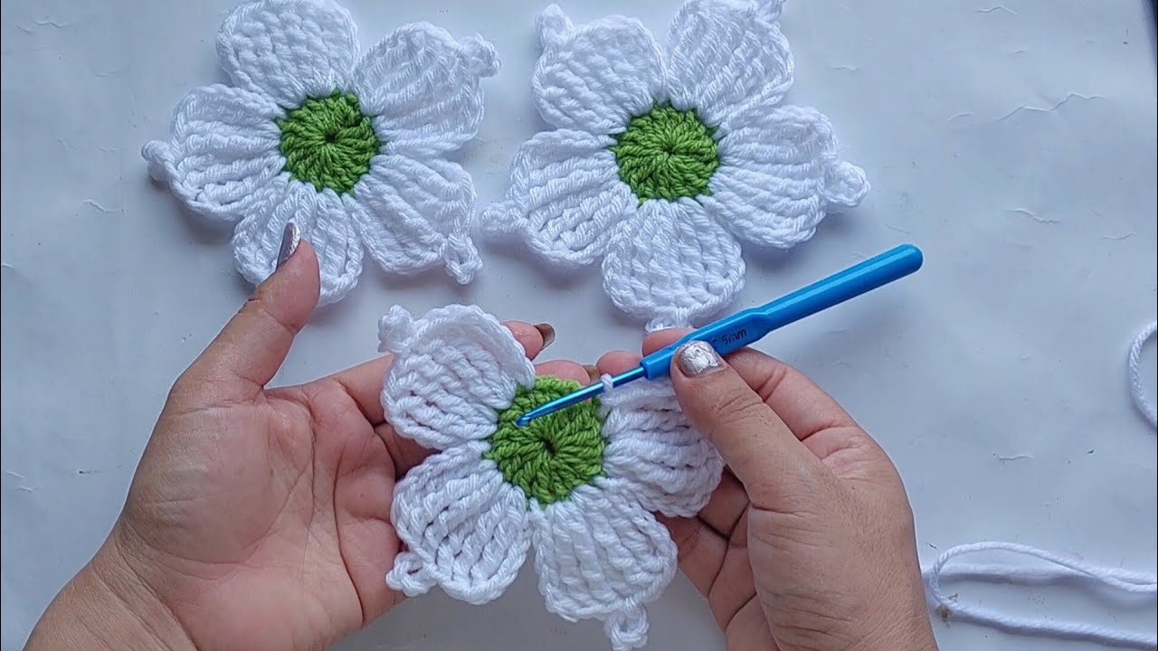 How to make a crochet flower| crochet flower for beginners | crochet tutorial #diy #craft