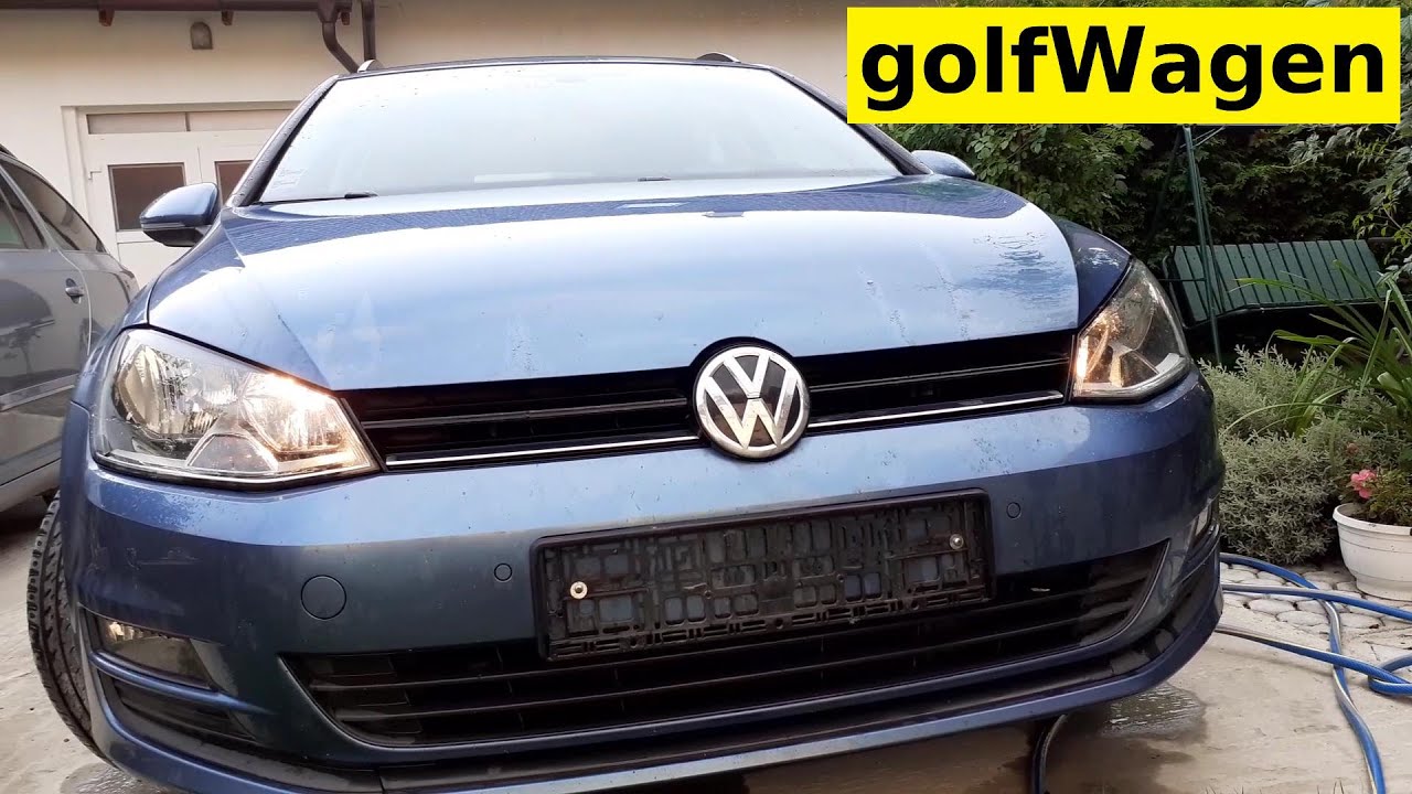 VW Golf 7 Automatic headlight control in rain /test/