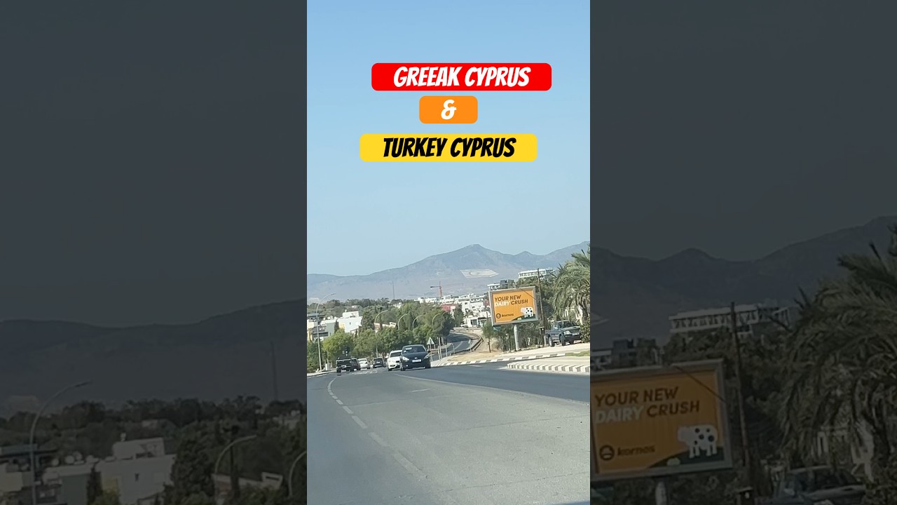 Greek Cyprus and turkey cyprus views in one video