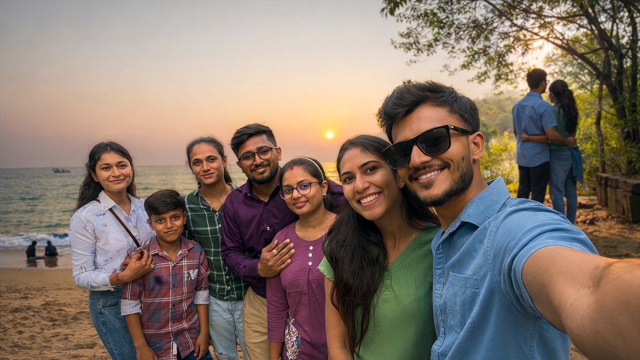 We Found Gujarat&rsquo;s Most Beautiful Beach 😍 Madhavpur Beach Sunset | Krishna Van & Rukmani Temple