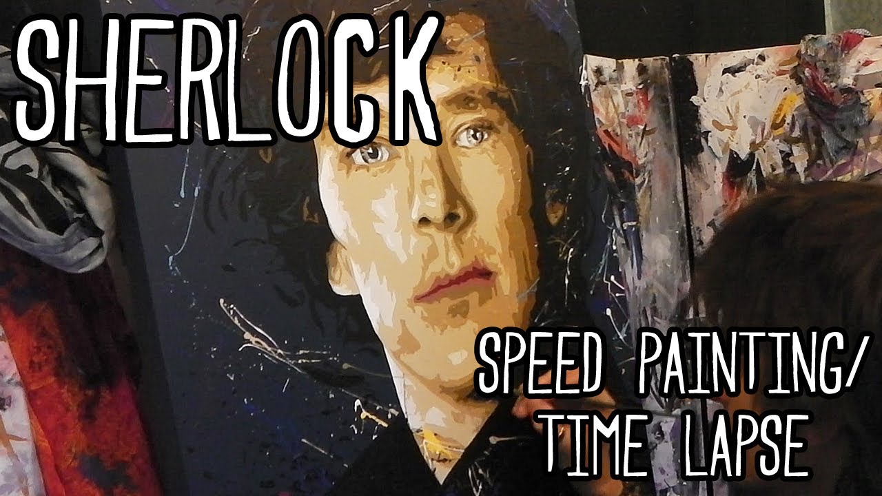 SHERLOCK Speed ART PAINTING #2 - Benedict Cumberbatch - By Stephen Quick
