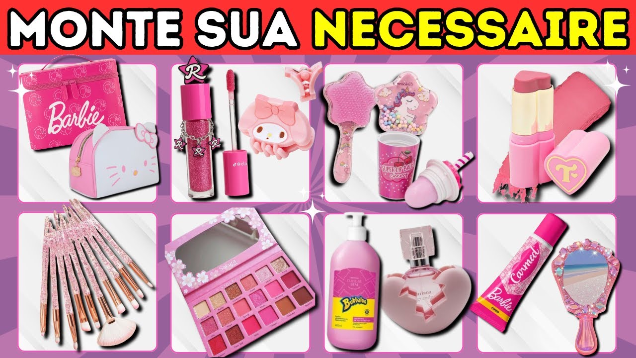 👛 Monte Sua Necessaire Rosa 💄✨ | Jogo das Escolhas |  Nina Quiz