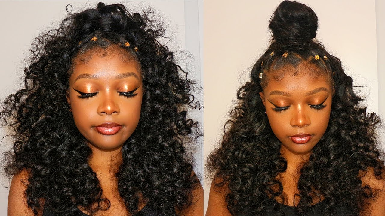 Half up Half Down Triangle Ponytail ft. Trendy Beauty Hair