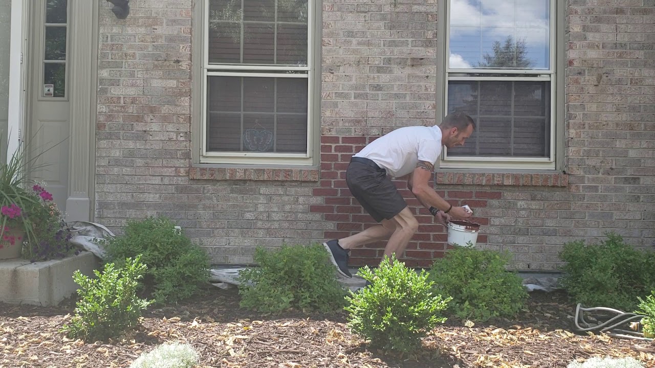 BRICK STAINING BASECOAT APPLICATION