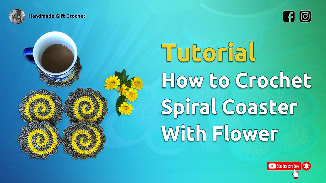 Tutorial: How to Crochet Spiral Coaster with Two Colors