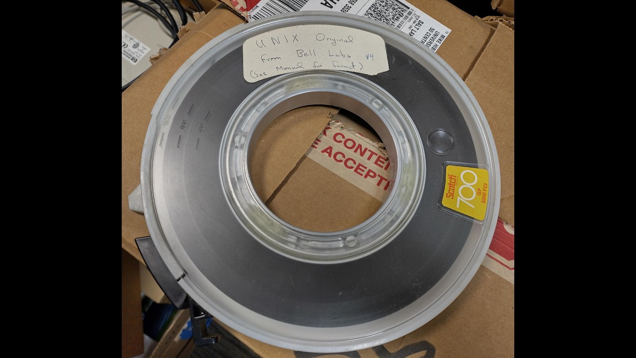 The v4 tape in the Unix history repo