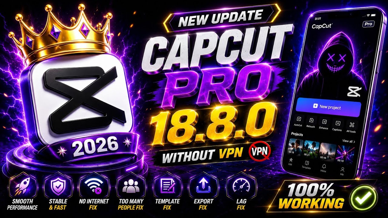 Capcut Pro New Update 18.8.0 | No Internet & Template & Lag All Problem Solved 100% Working ✅
