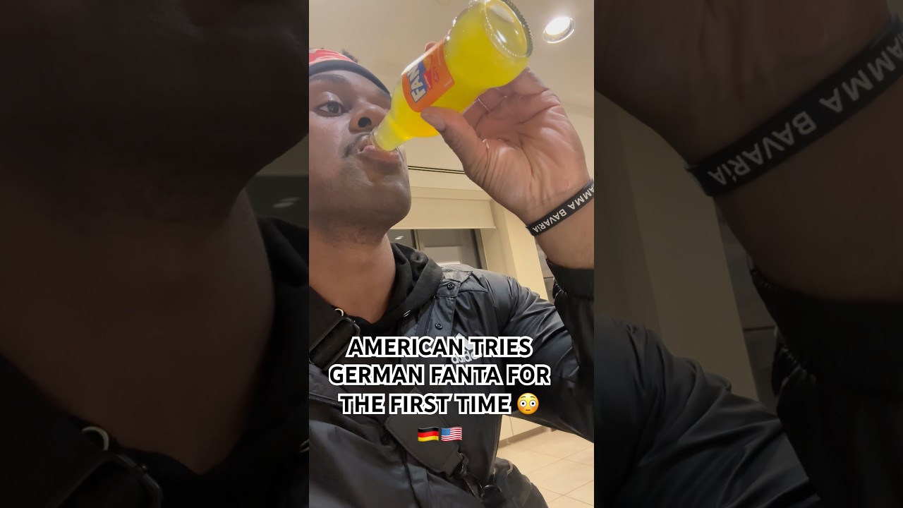American&rsquo;s FIRST TIME trying German Fanta 🇺🇸🇩🇪 #shortsviral #food