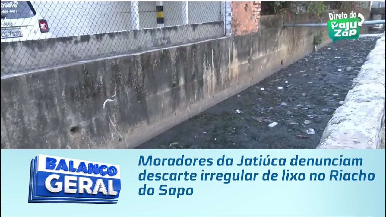 Moradores da Jatiúca denunciam descarte irregular de lixo no Riacho do Sapo