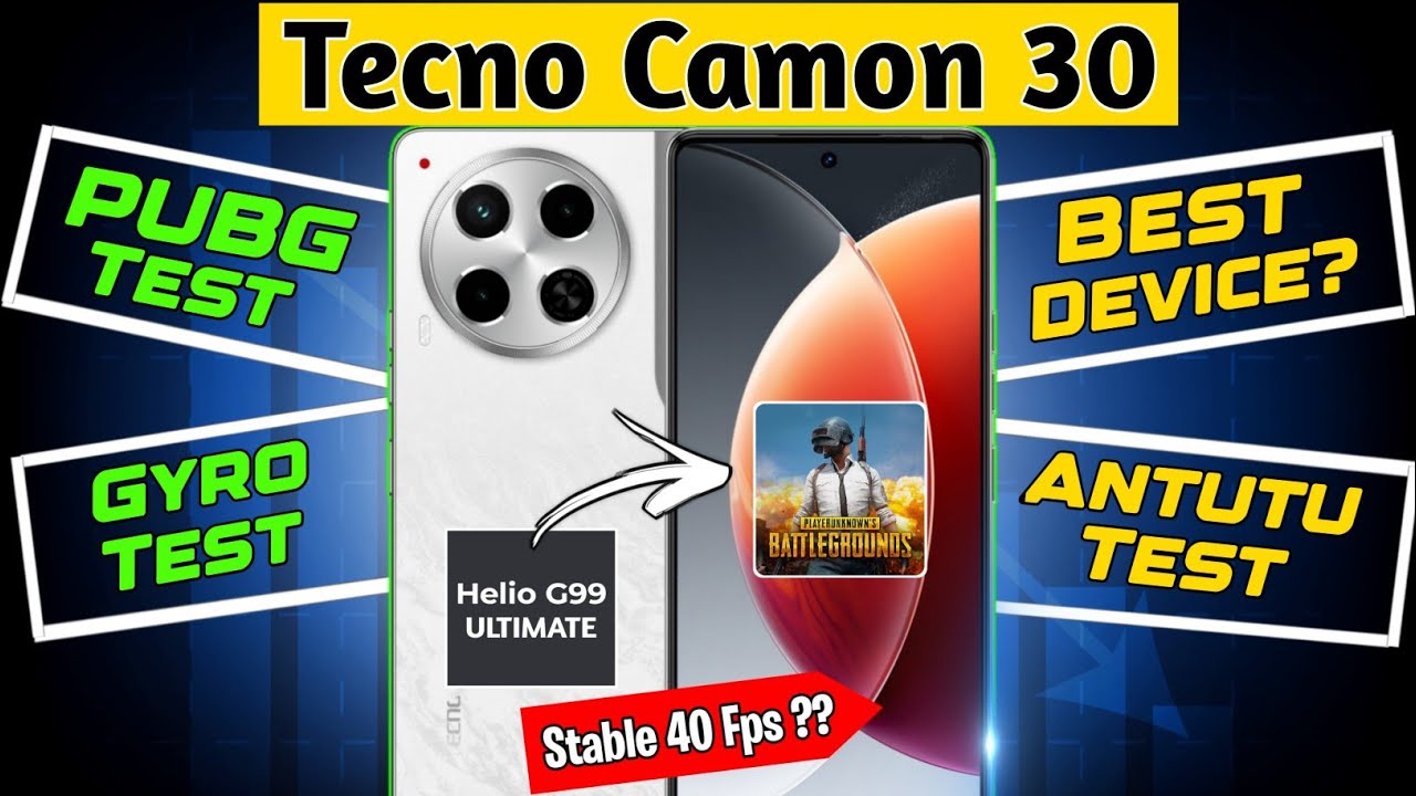 Tecno Camon 30 Pubg Performance Test | Best 40 Fps in 2025 ?