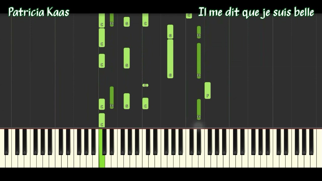 Patricia Kaas - Il me dit que je suis belle - Piano Tutorial