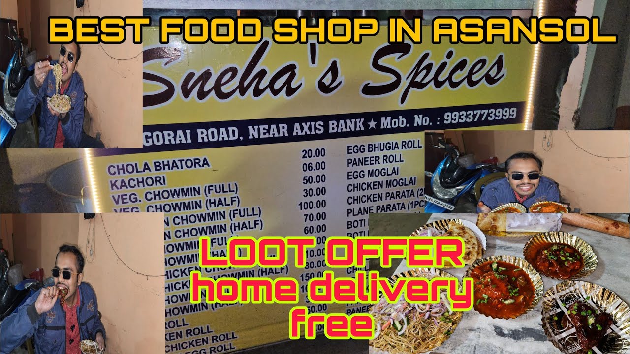 BEST food shop in asansol #sneha spices 