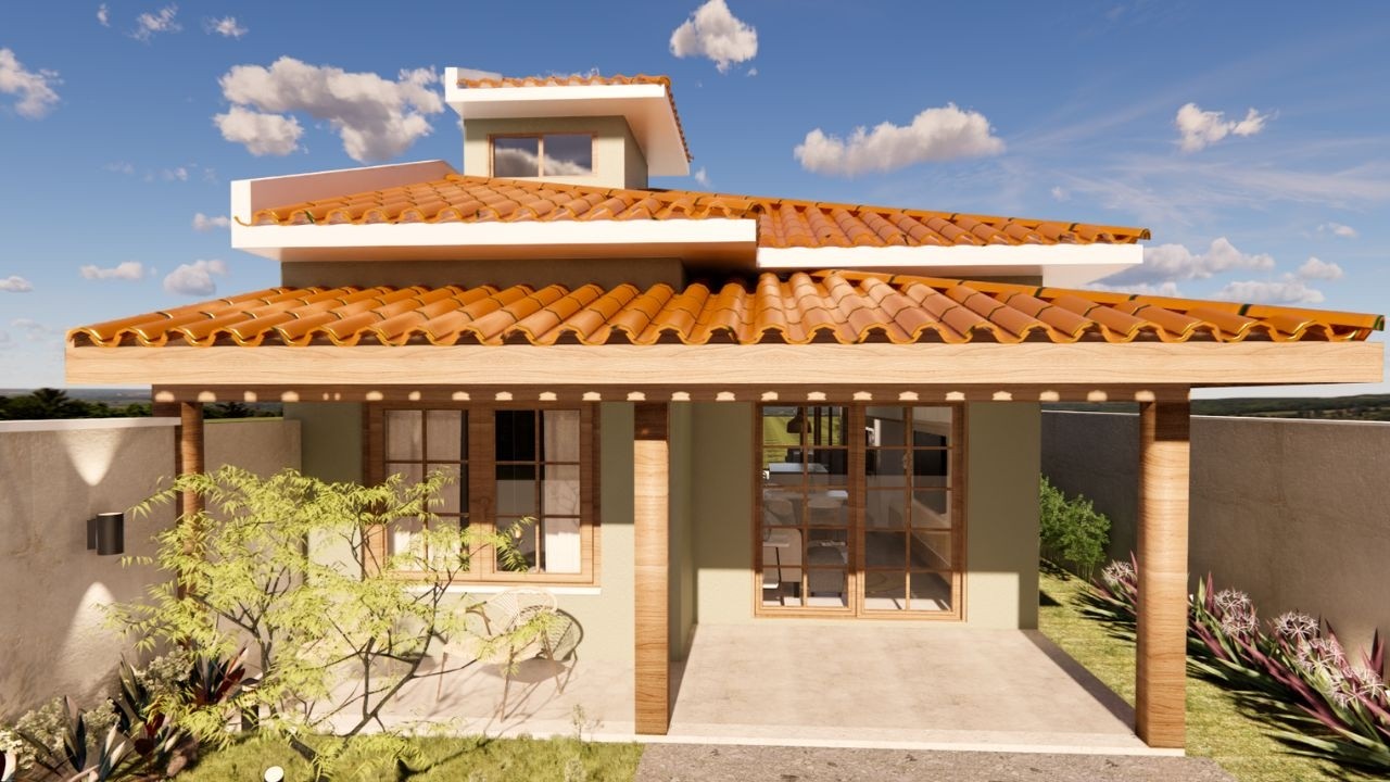 NÃO É CASA QUADRADA! Casa Tradicional com 2 Quartos e Varanda na frente e nos fundos! Você moraria?