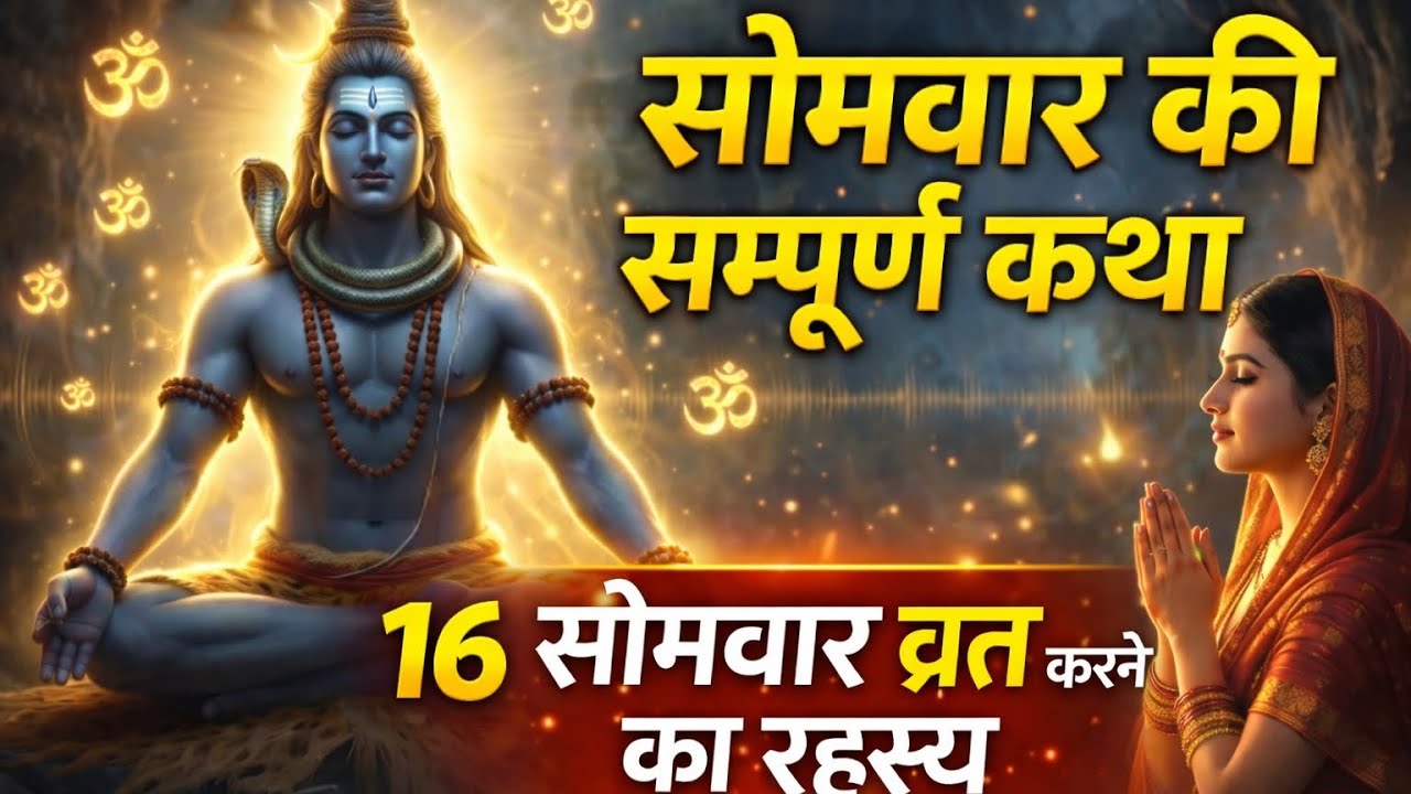 सोमवार व्रत कथा | 16 सोमवार व्रत क्यों किए जाते हैं? | शिव जी की कथा | SomvarVrat @avitridivinepath 