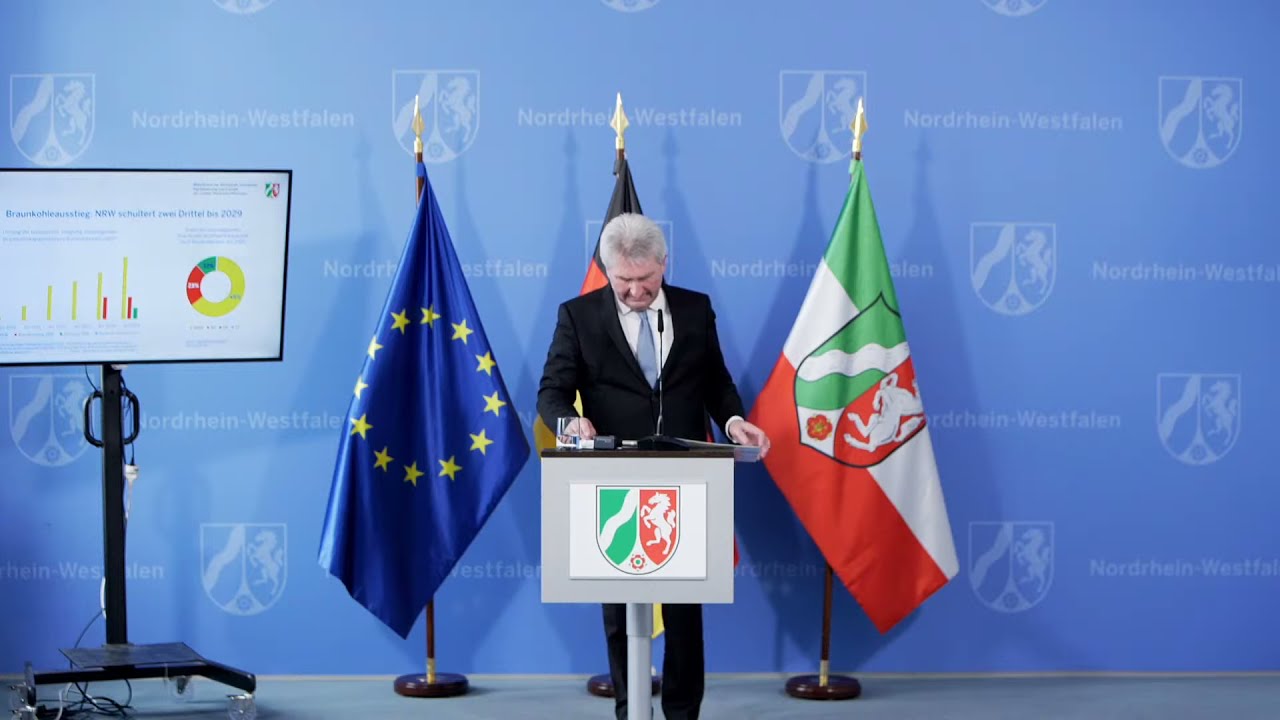 Live: Minister Pinkwart zur Leitentscheidung für das Rheinische Braunkohlerevier.