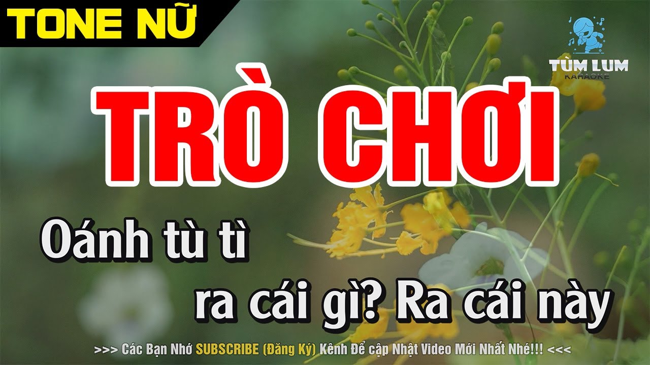 Trò Chơi (Oánh Tù Tì) Karaoke Tone Nữ [ D ] Nhạc Sống Dễ Hát | Karaoke Tùm Lum