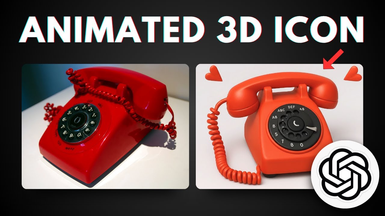 How to Create 3D Render Icon with ChatGPT  (And Animate It)