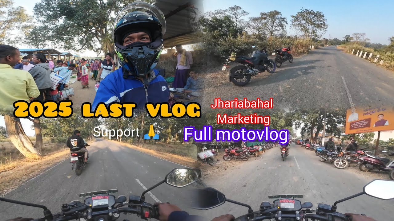 2025 last vlog jhariabahal market !! Motovlog reaction 👀 !! Support 🙏!!