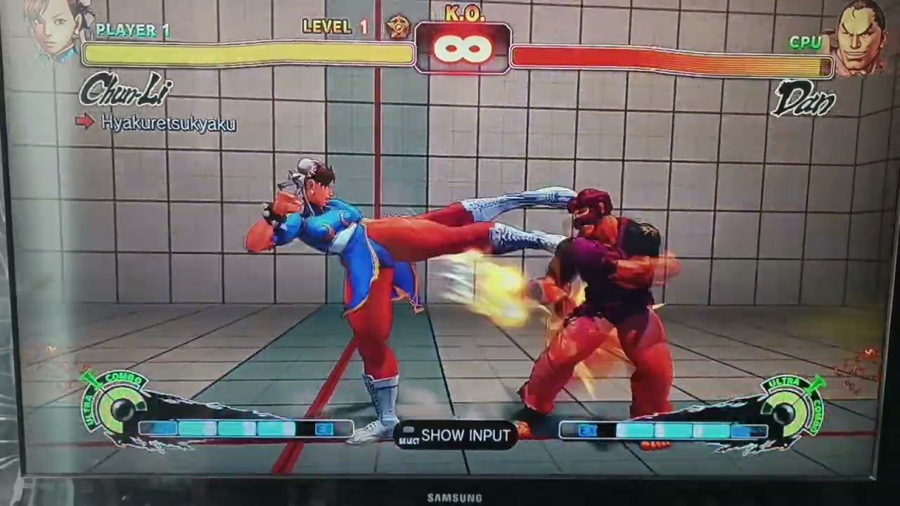 Primer tutorial Chun li Sf4 Hyaku, kikoken, Spinning Bird kick