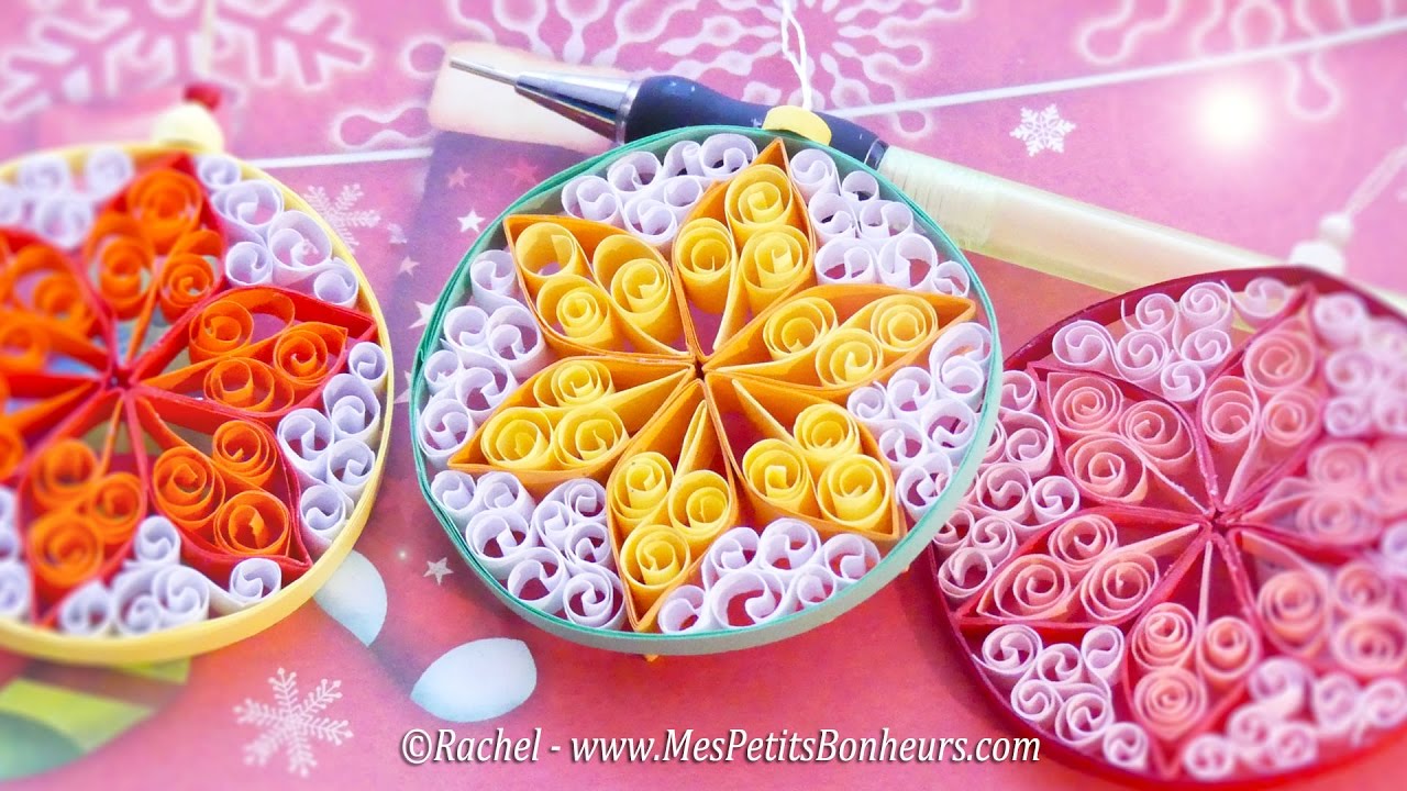 DIY Déco de Noël - BOULE en QUILLING - TUTO