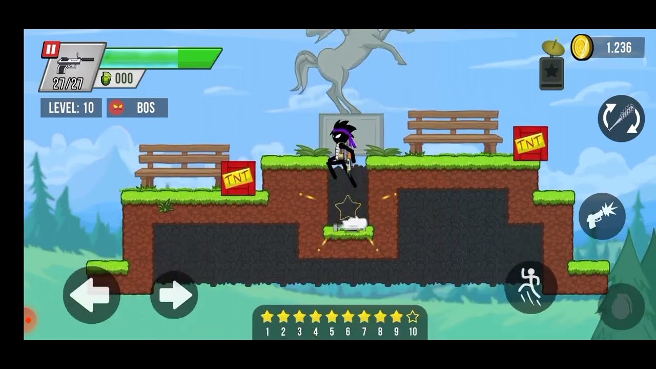Speedrun di bukit stickman vs zombies